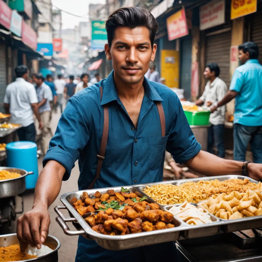 Indian Street Food Vendor Photo Style