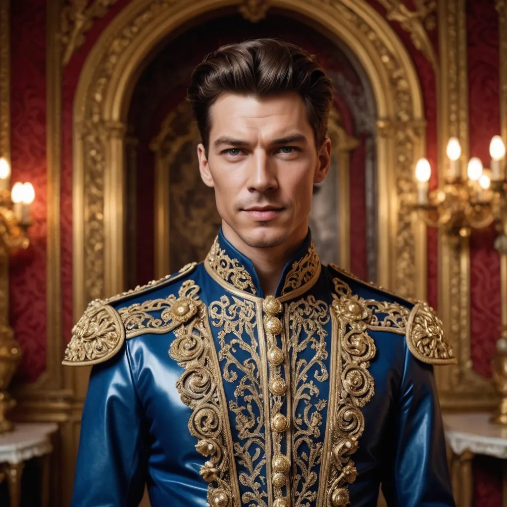 Ornate PVC Costume, Ornate Jewellery, Ornate Room Photo Style