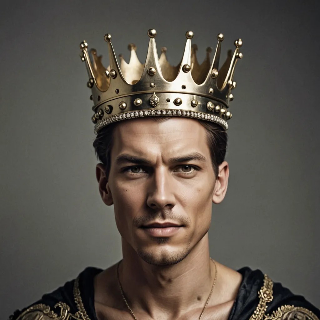 Skull Wearing Crown Photo Style