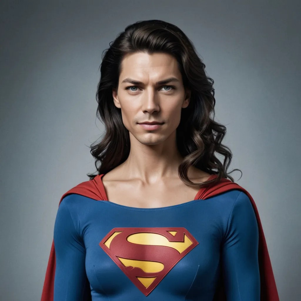 Superwoman in All Blue Photo Style