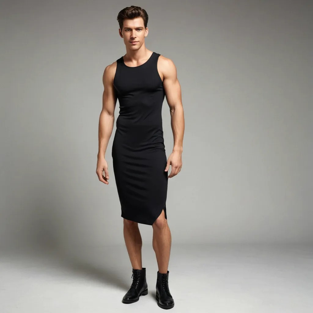 Tight Black Ankle-Length Dress Photo Style