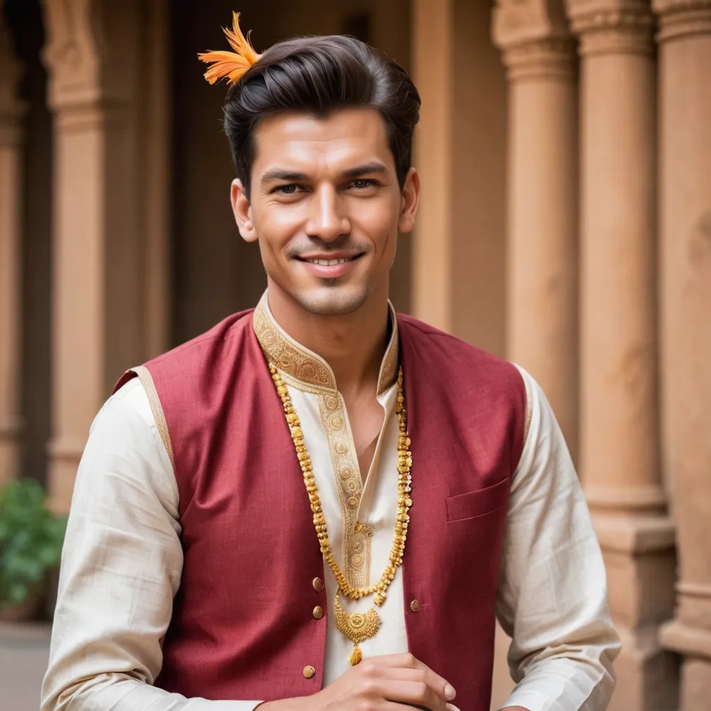 Traditional Indian Look with Cute Smile Photo Style