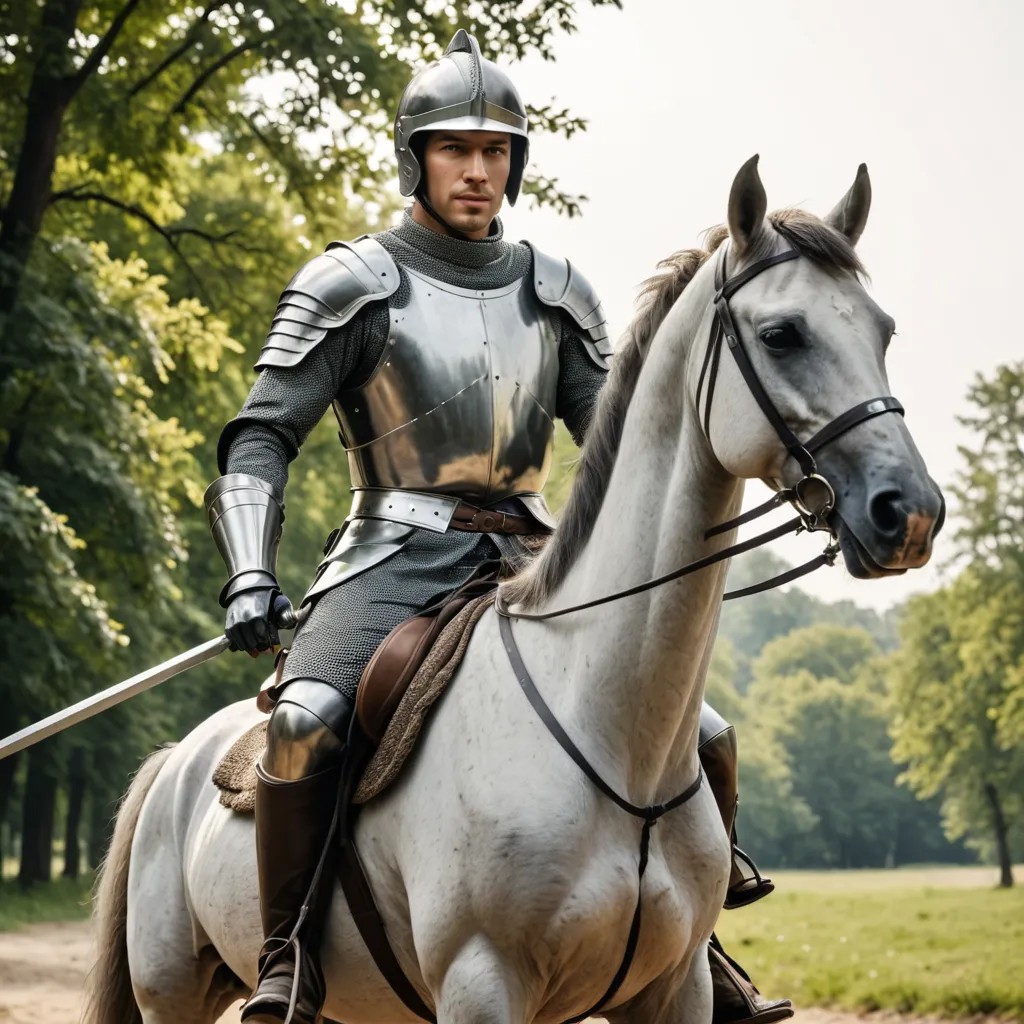 A Knight Riding on a Horse Photo Style