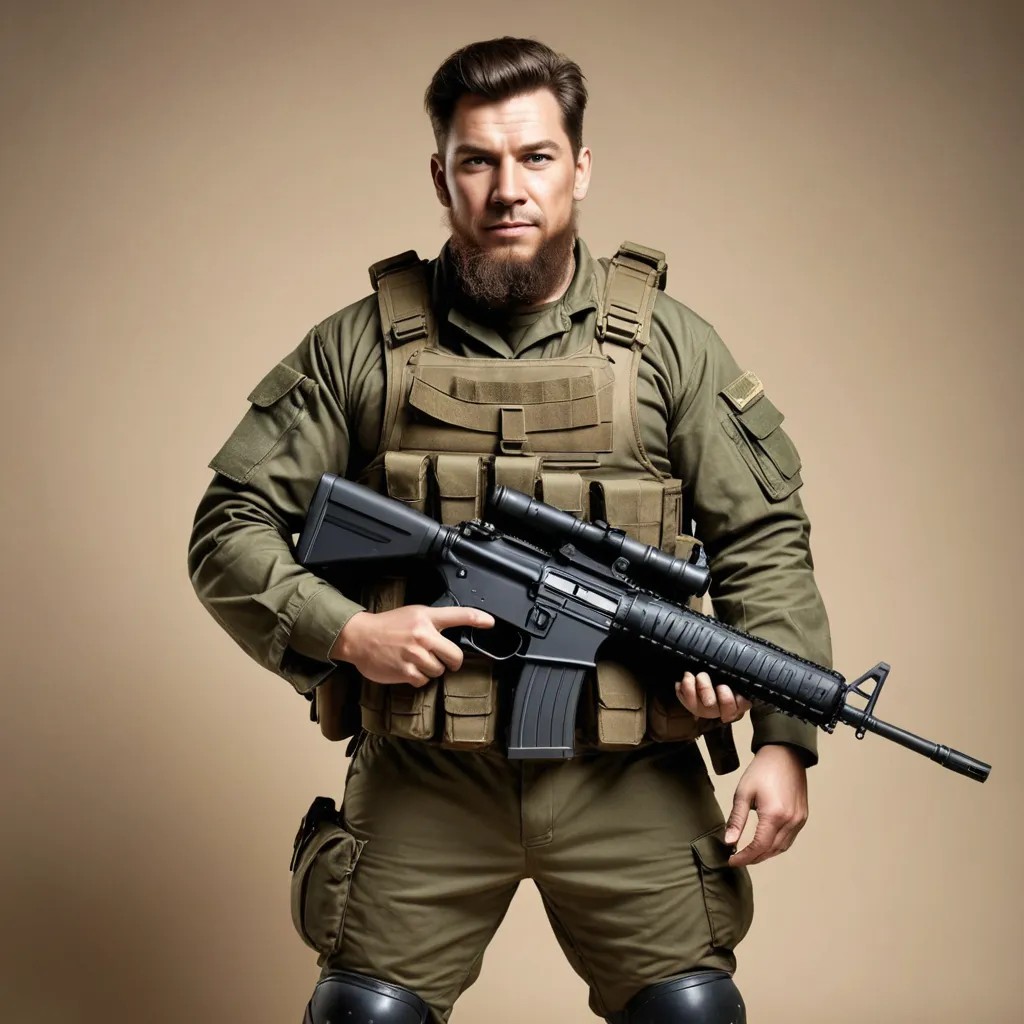 Dwarf Fat Special Forces Soldier Photo Style