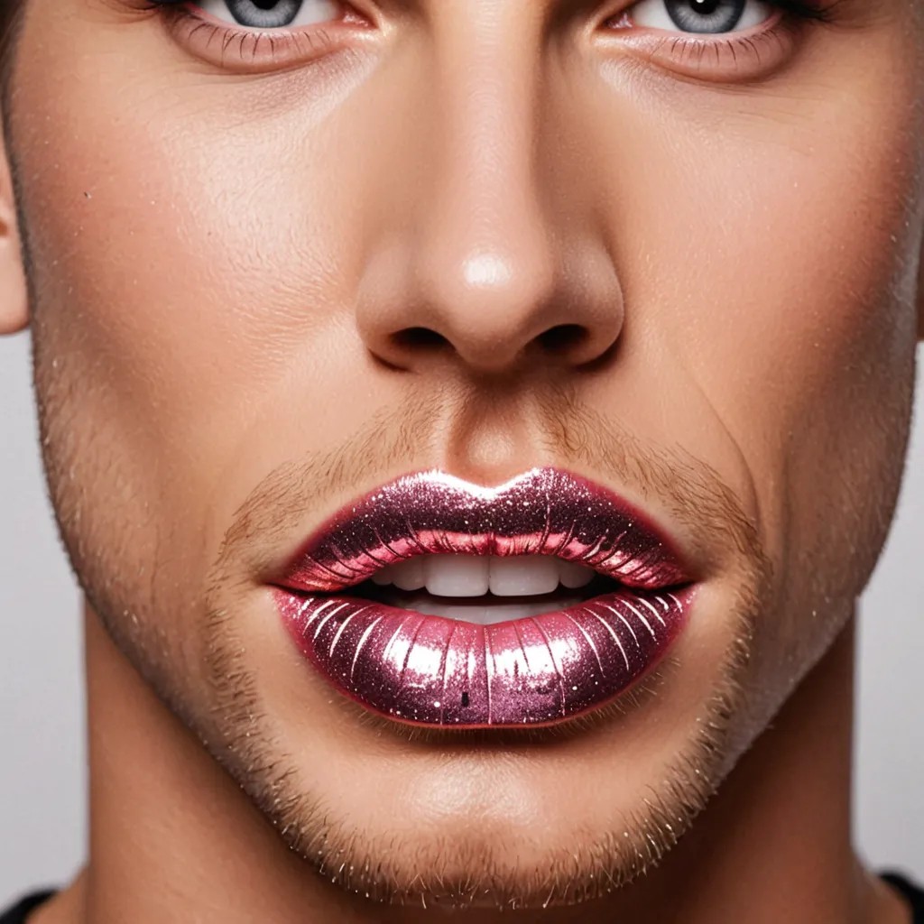 Glitter Lips Photo Style