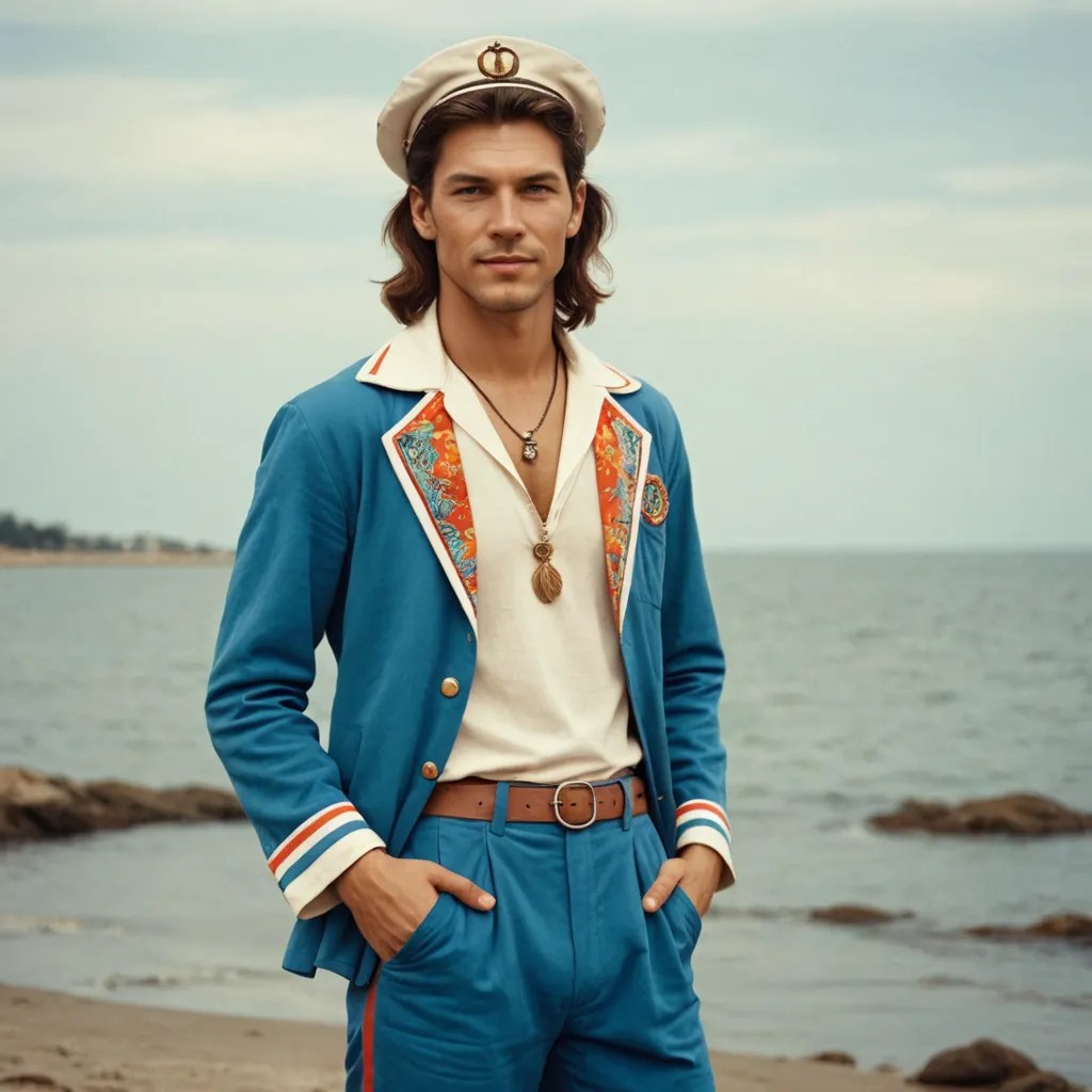Hippie Wearing Sailor Outfit Photo Style