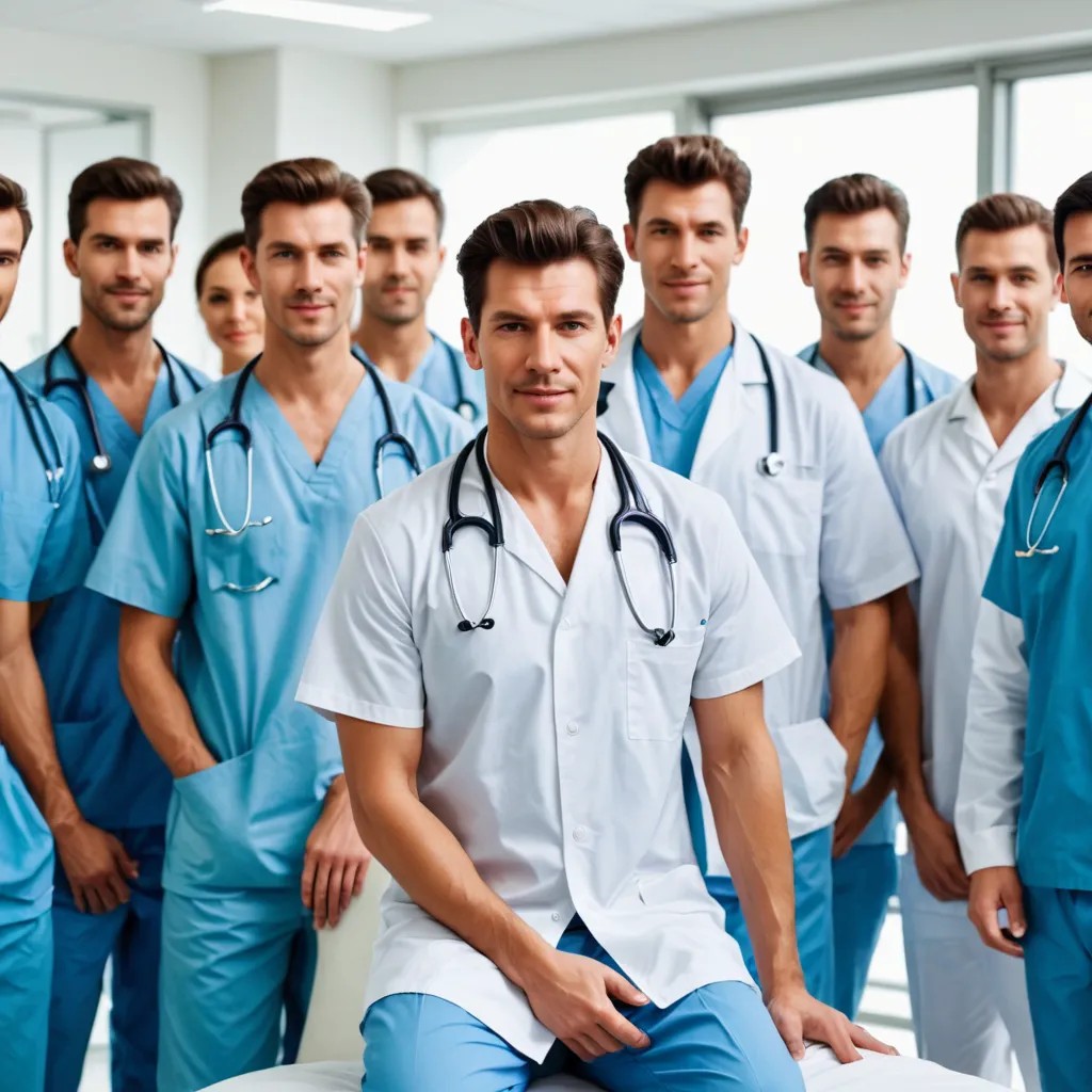In the Hospital, with a Lot of Male Doctors Photo Style