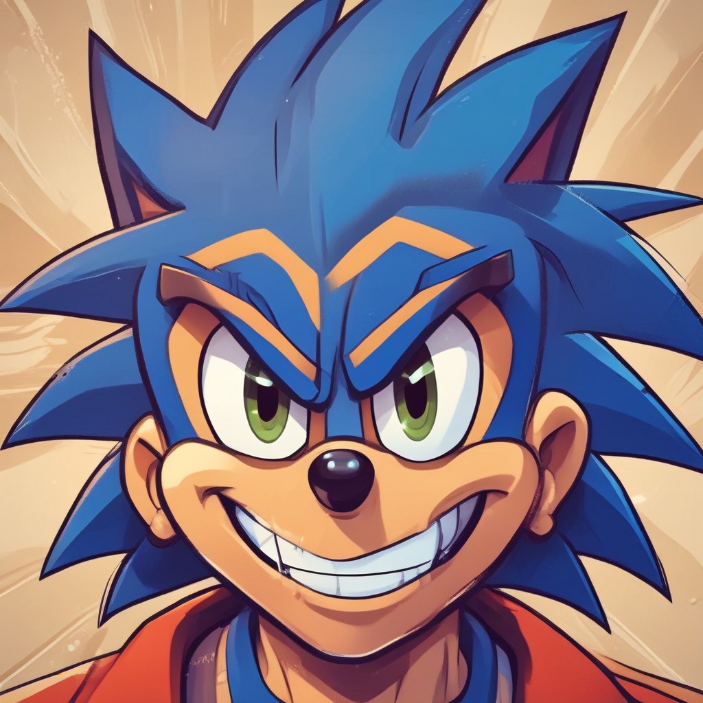 Person in the Sonic Game Photo Style