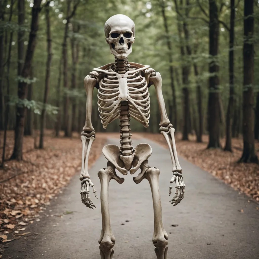 Photo of Skeleton Standing Like This Photo Style