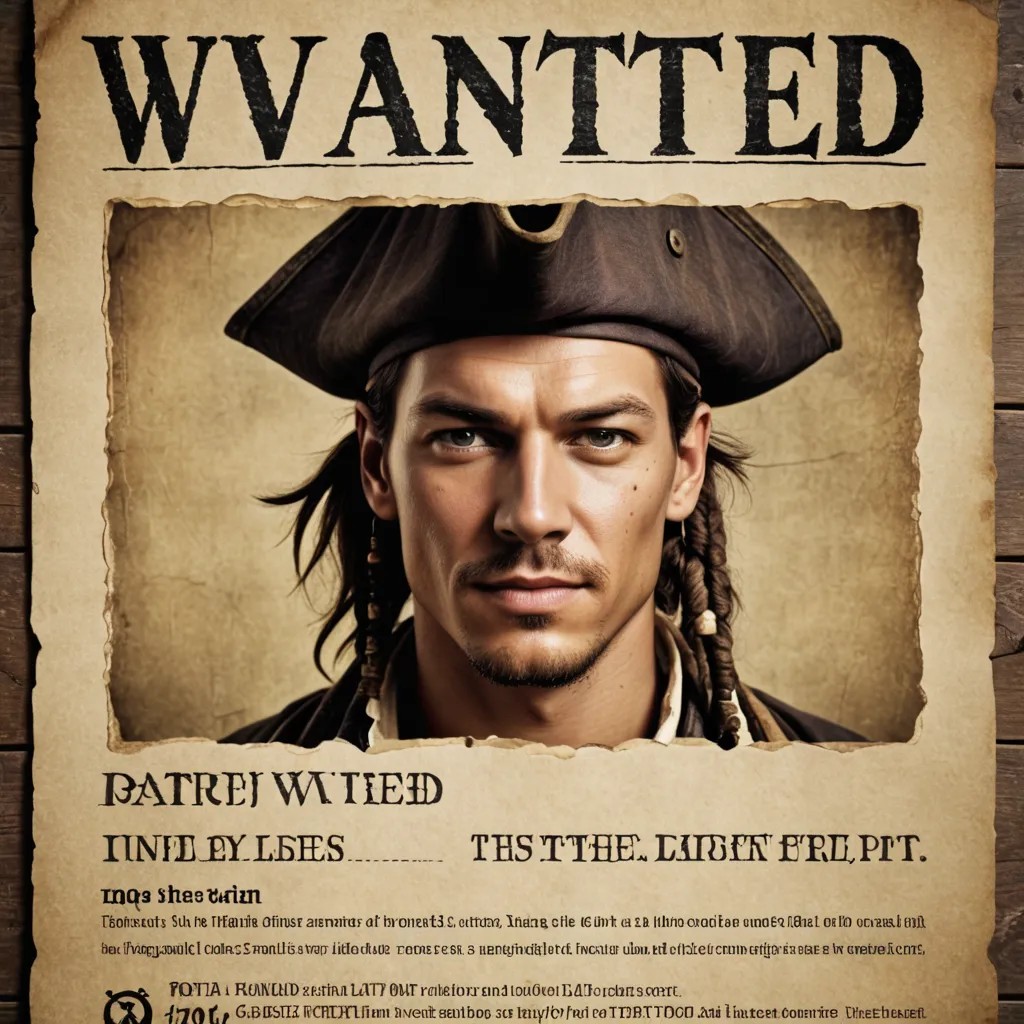 Pirate Wanted Poster Photo Style