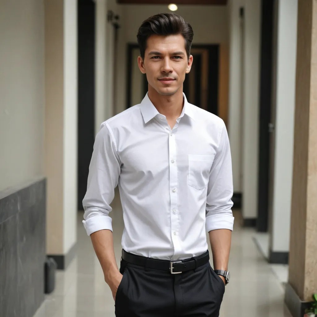 Rapih, Kemeja Hitam Putih Photo Style