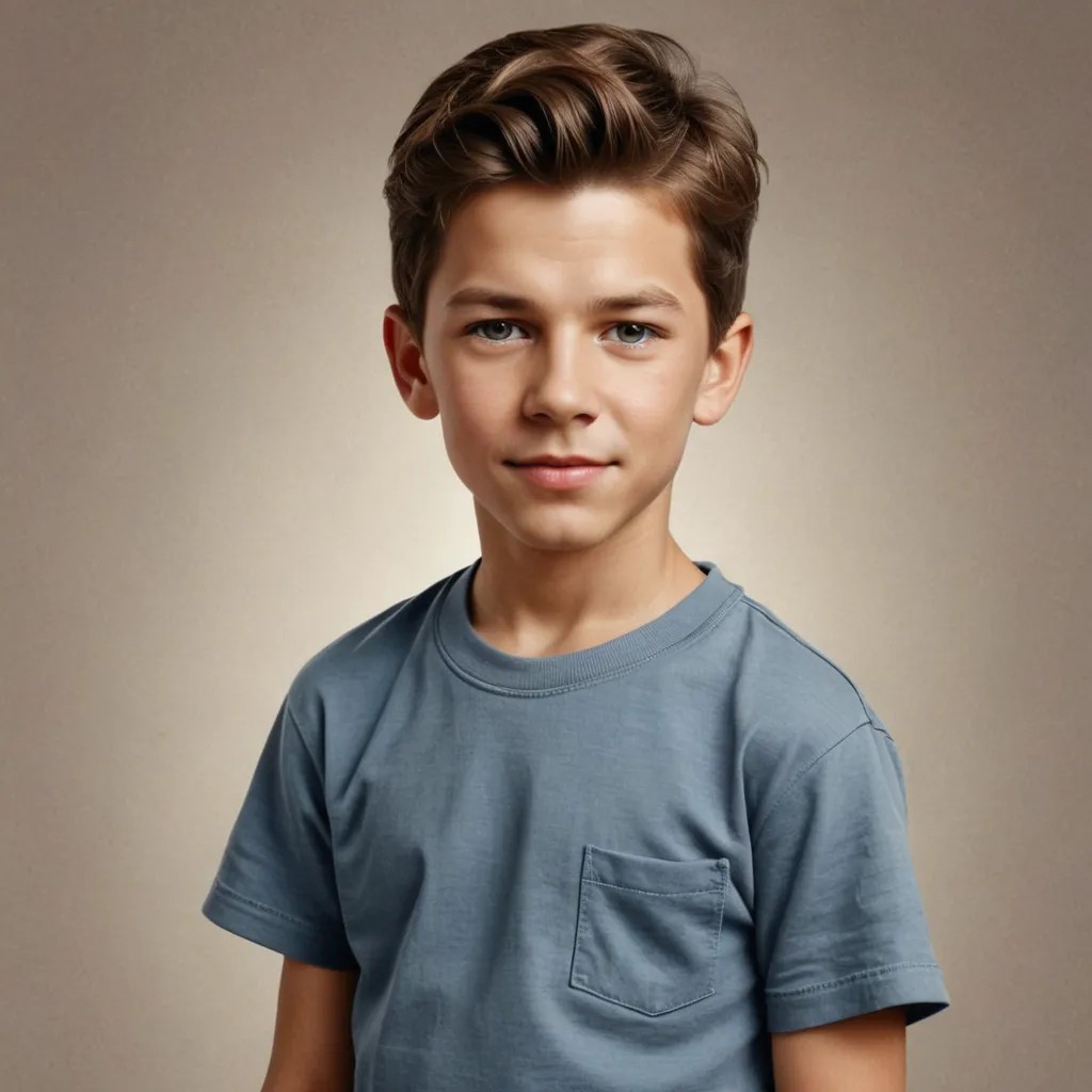 Converted Realistic Color/5 Year Old Little Boy image