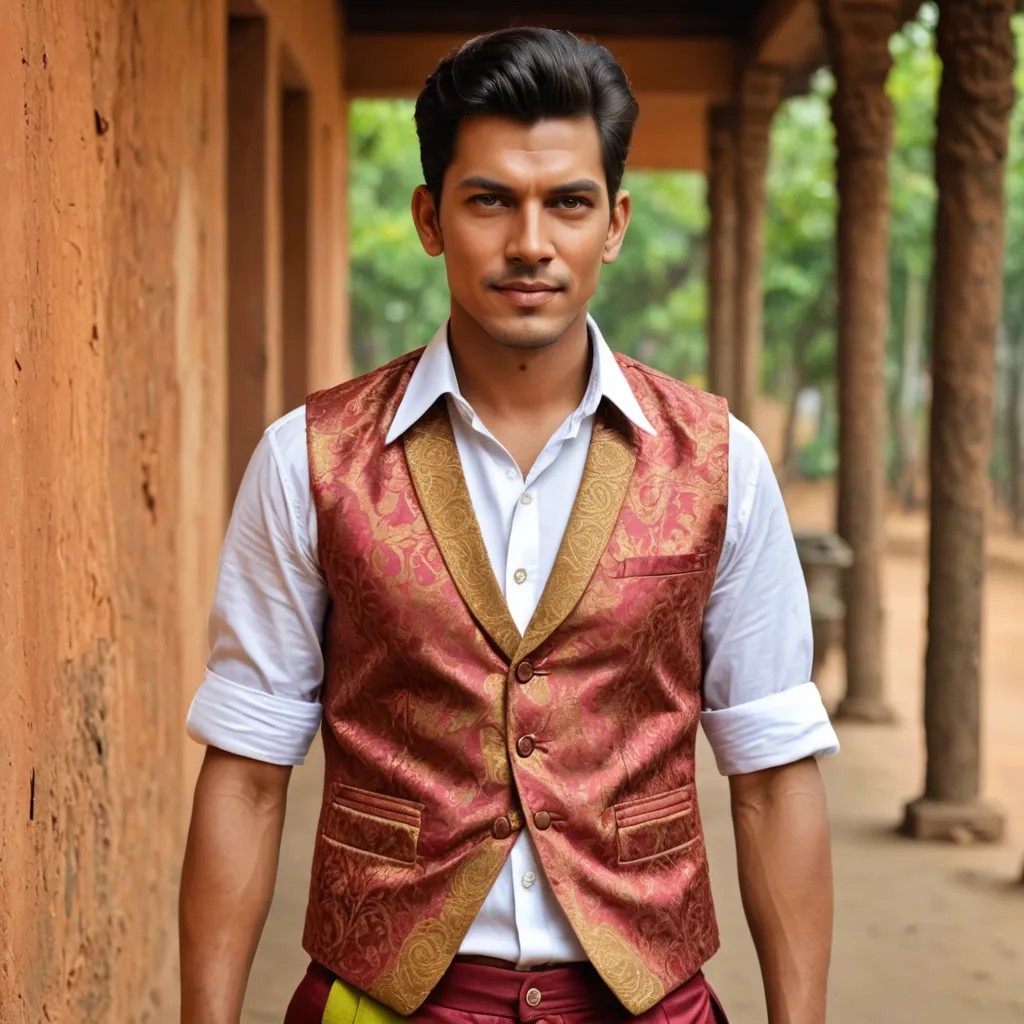 Shirt and Tamil Nadu Culture Vest Photo Style