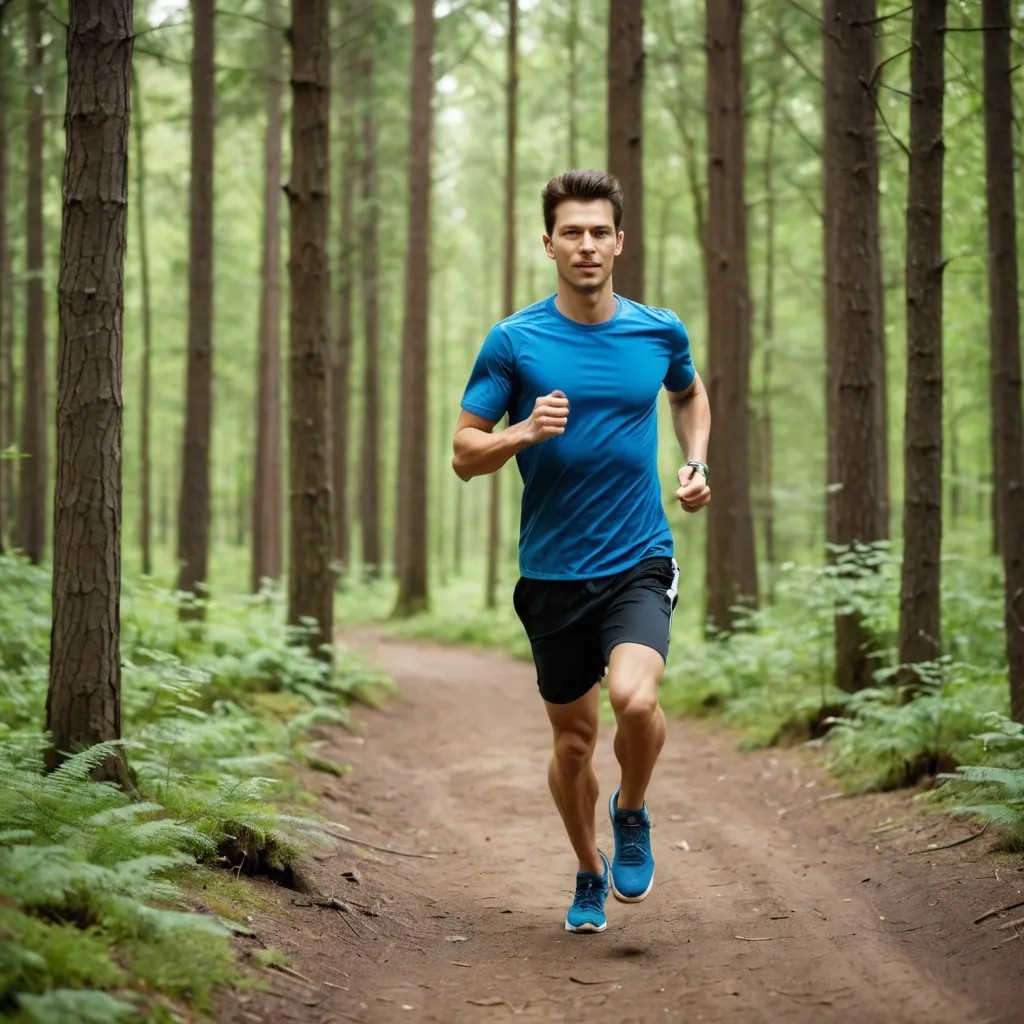 Sport Run in the Forest Photo Style