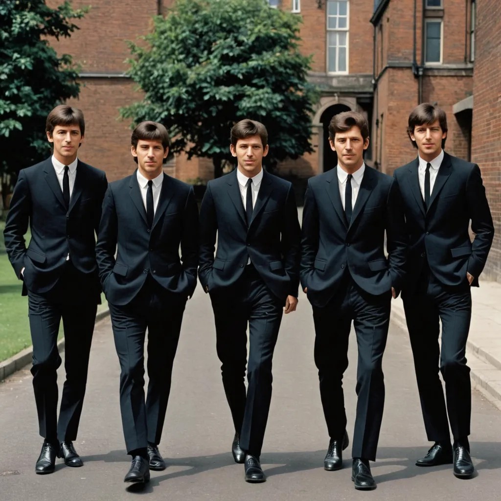 The Beatles (with Black Suits) Photo Style
