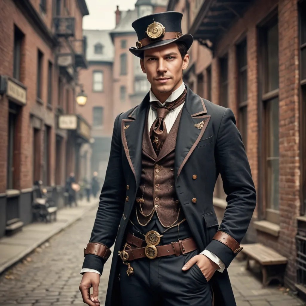 Victorian Era Steampunk Male Photo Style