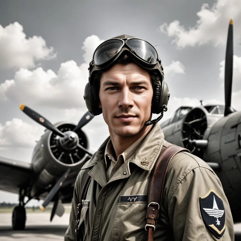 WW2 B-17 Pilot Photo Style