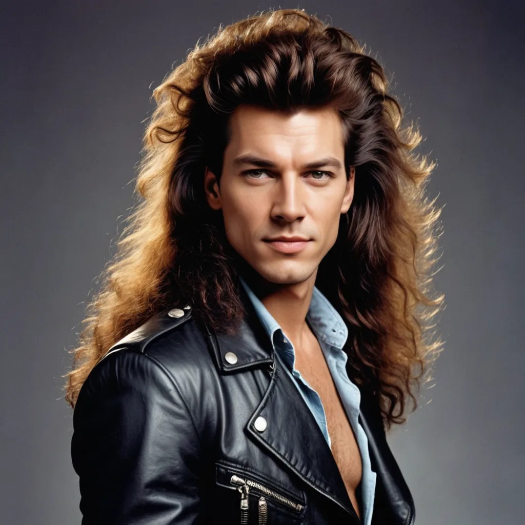 1980s Era Rock Stars with Big Hair Photo Style