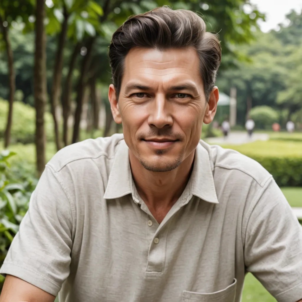 Converted 60-Year-Old Relaxed Man image