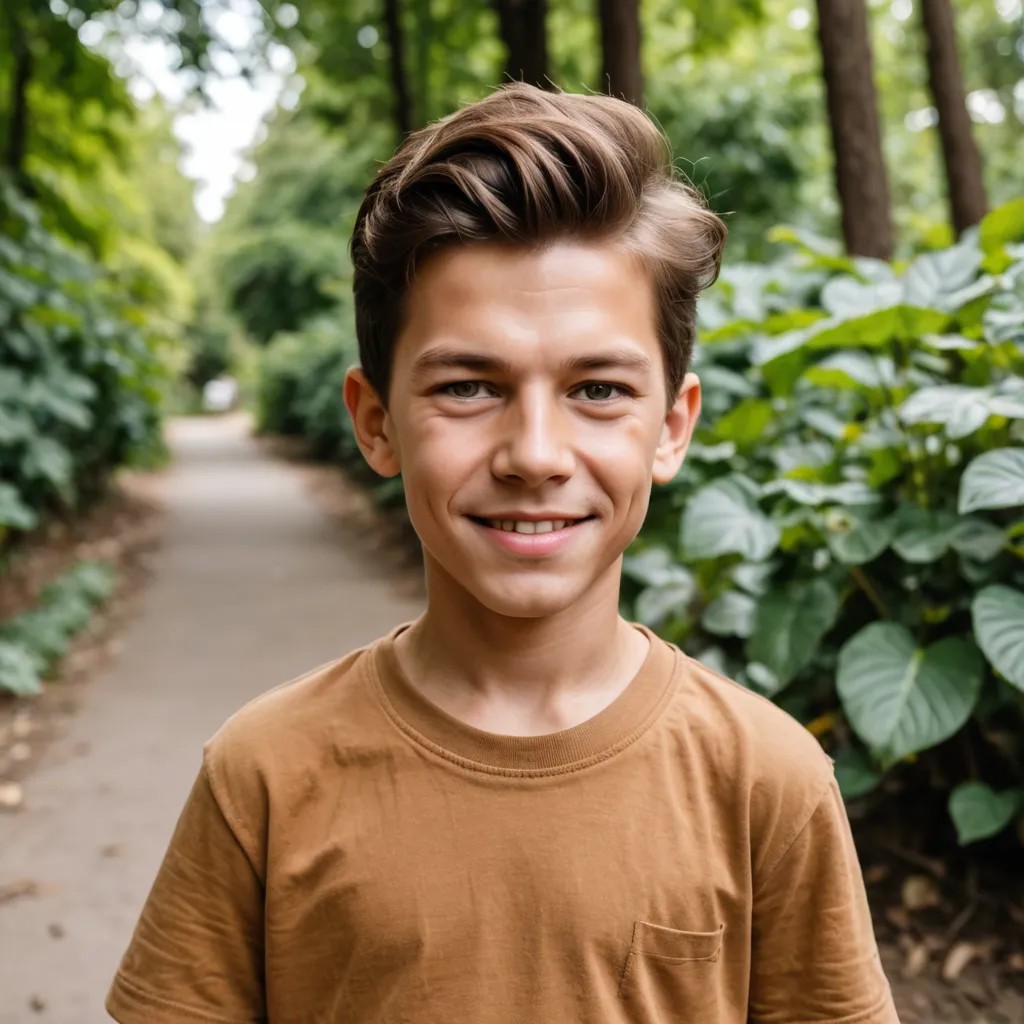 Converted 7-Year-Old Kid Boy in Camera Smiling image