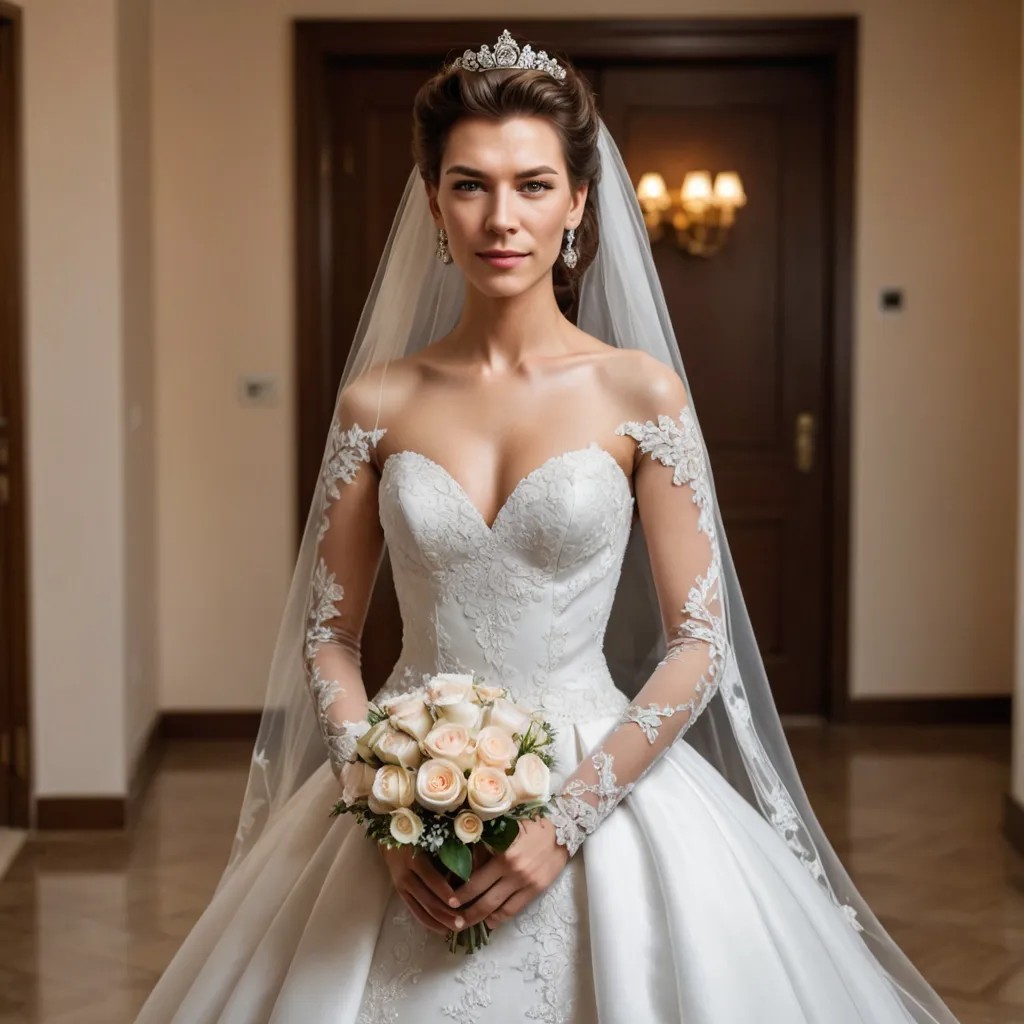 Bride with a Gown and Makeup Photo Style