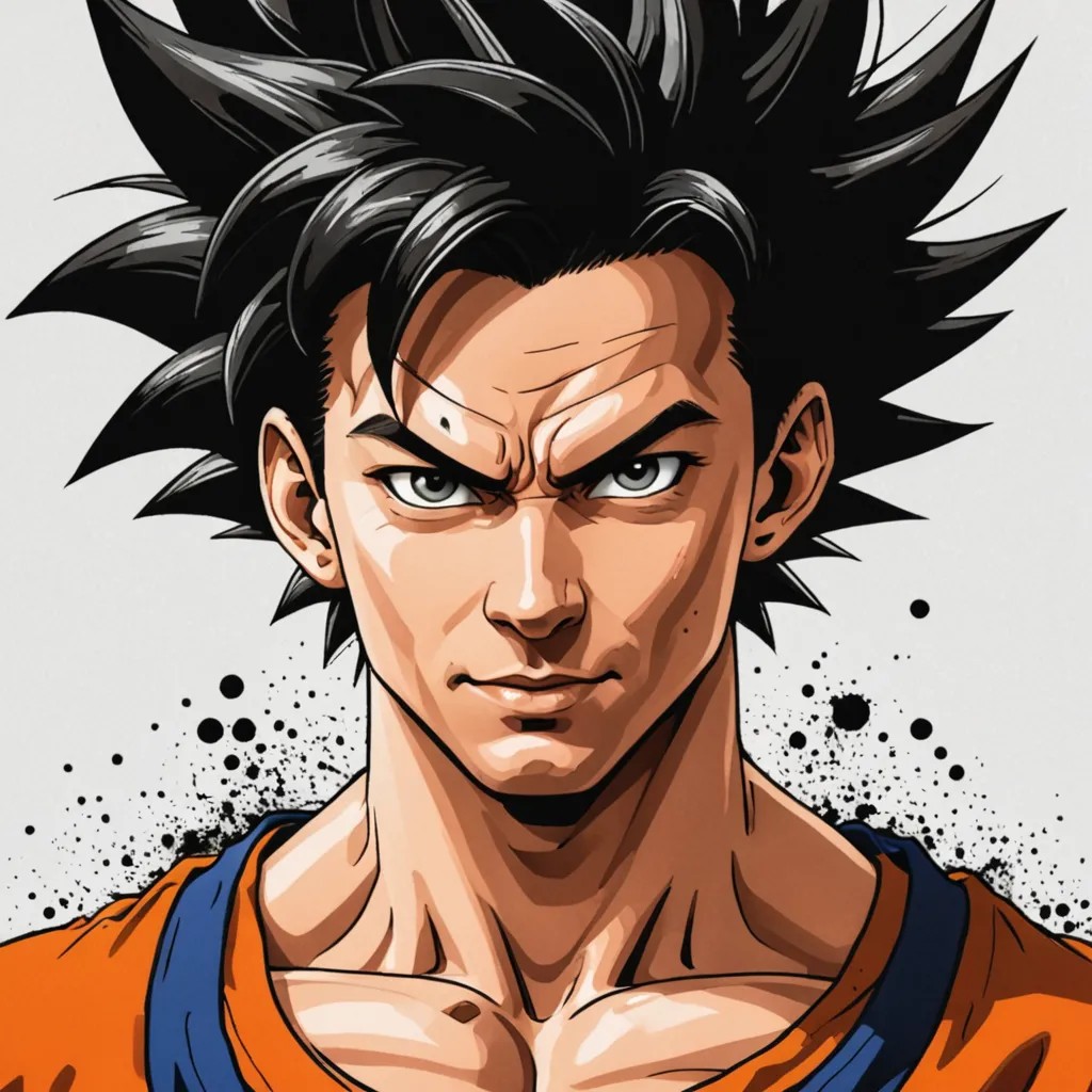 Convert Photo to Stencil Dragon Ball Character Photo Style