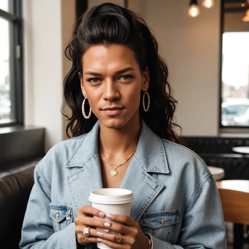 Drinking Coffee with Rihanna Photo Style
