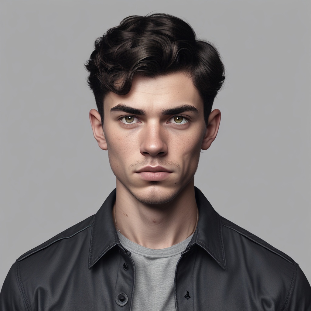 Farmer Standing in Barn with Cows Photo Style