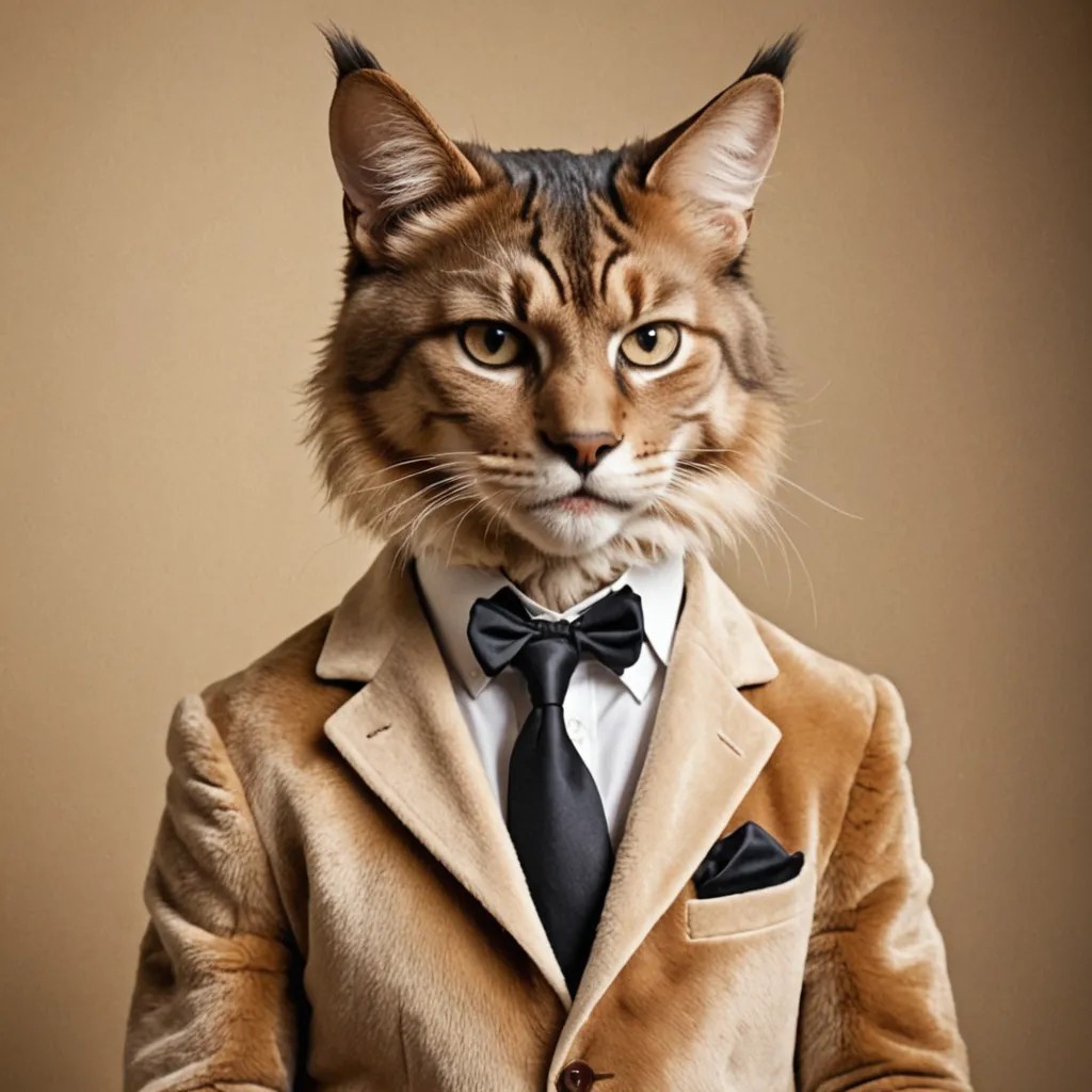 Furry Anthropomorphic Cat Photo Style