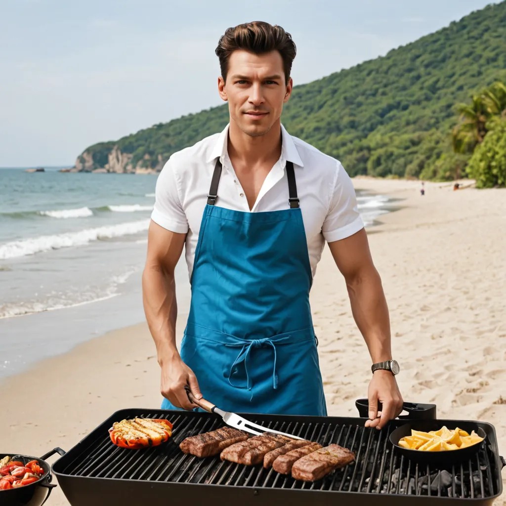 Grilling on the Beach Photo Style