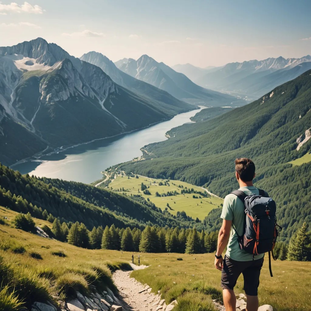 Hiking in Mountains Photo Style