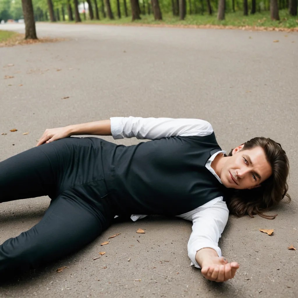 Lying on Her Side on the Ground Photo Style