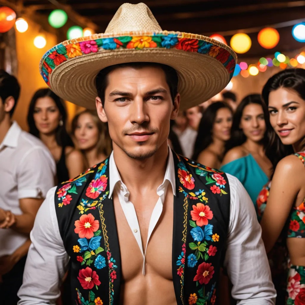 Mexican Beauty at Party Photo Style