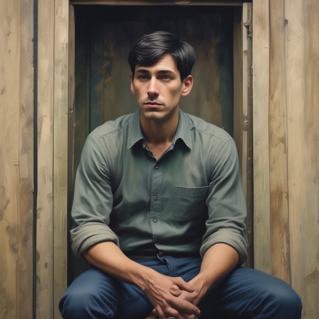 Sitting in an Outhouse Photo Style