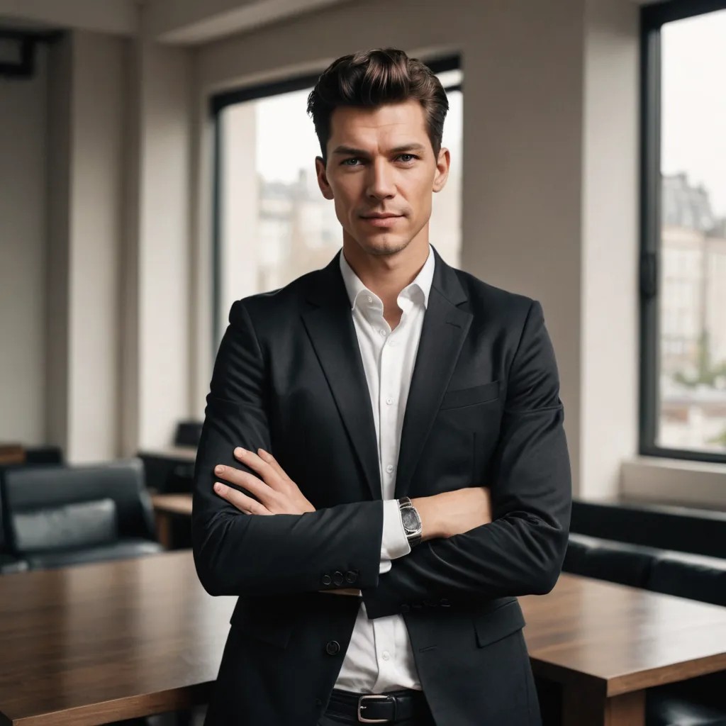 Standing Arms Crossed, Black Blazer Photo Style