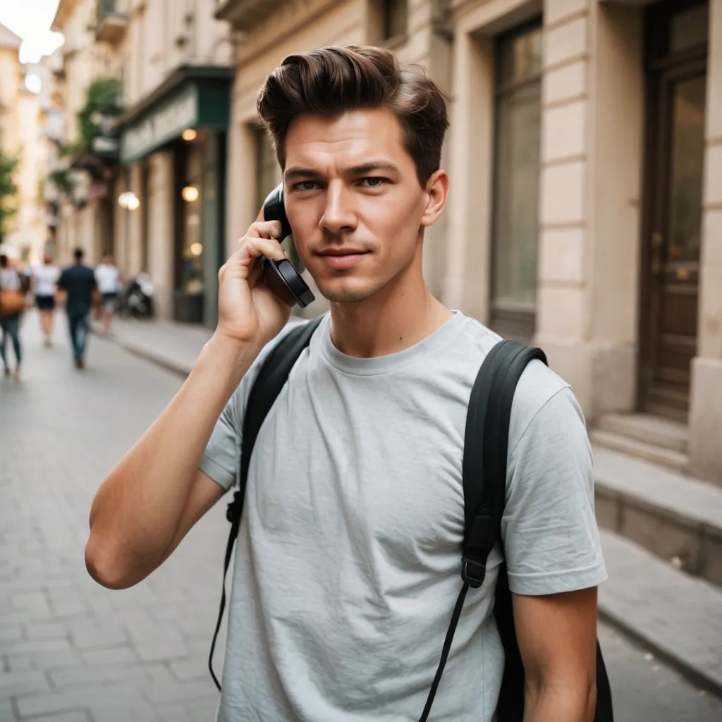 A Boy Speaking on the Phone Photo Style