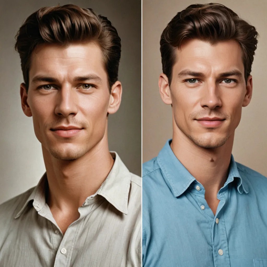 A Photo of a Younger and in Color Photo Style