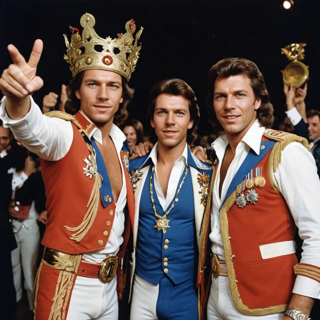 Abba, Stig Anderson, Sven-Olof Waldoff Celebrate Waterloo Winning Eurovision in 1974 Photo Style