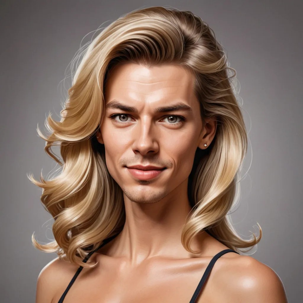Cartoon Caricature – Blonde Female Photo Style
