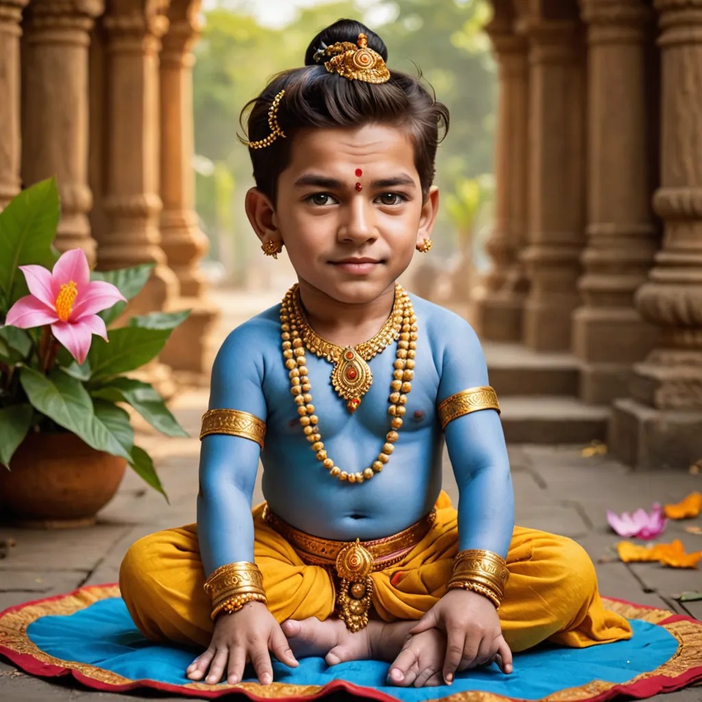 Convert This Picture Into Little Krishna Photo Style