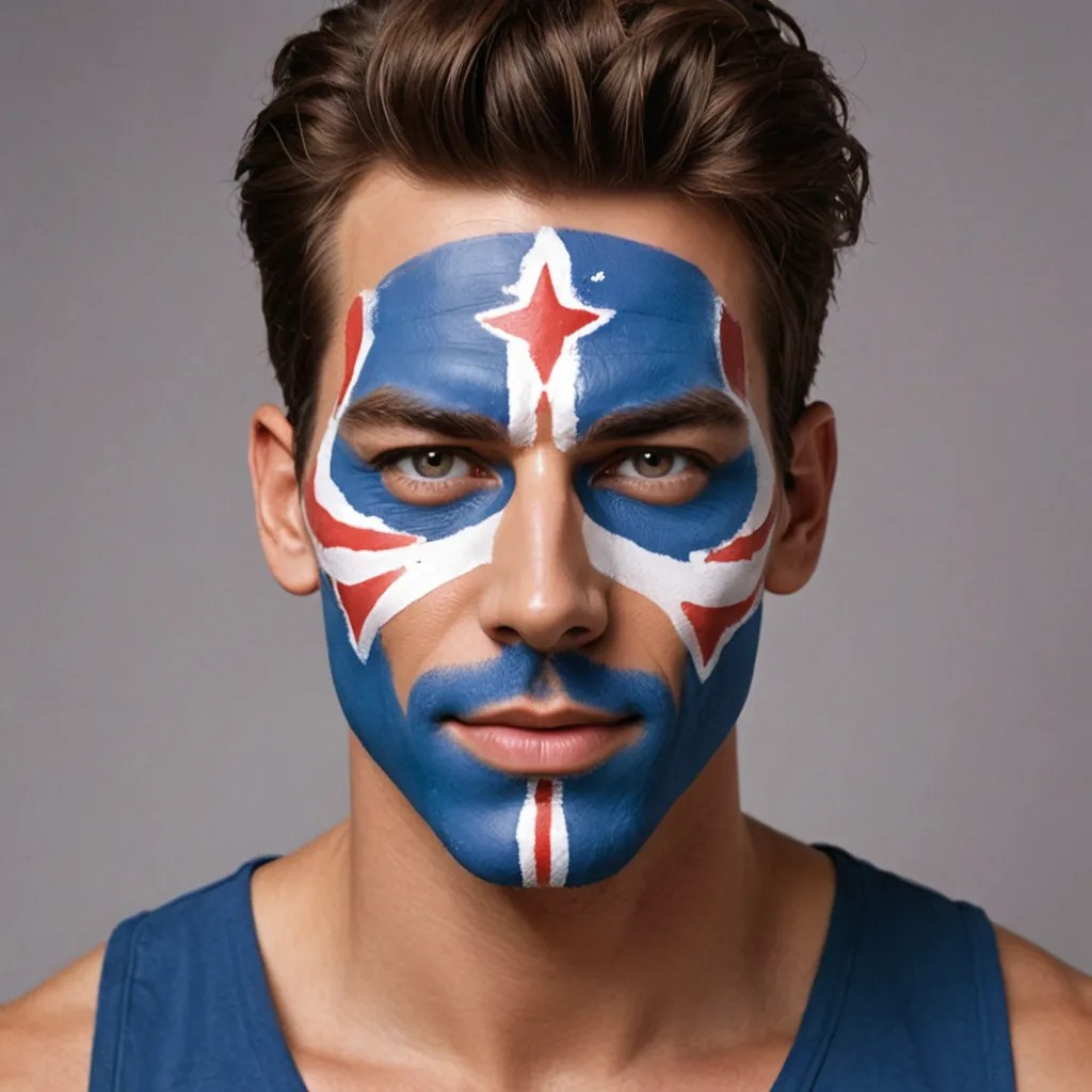 Full Face Covered Face Paint Photo Style