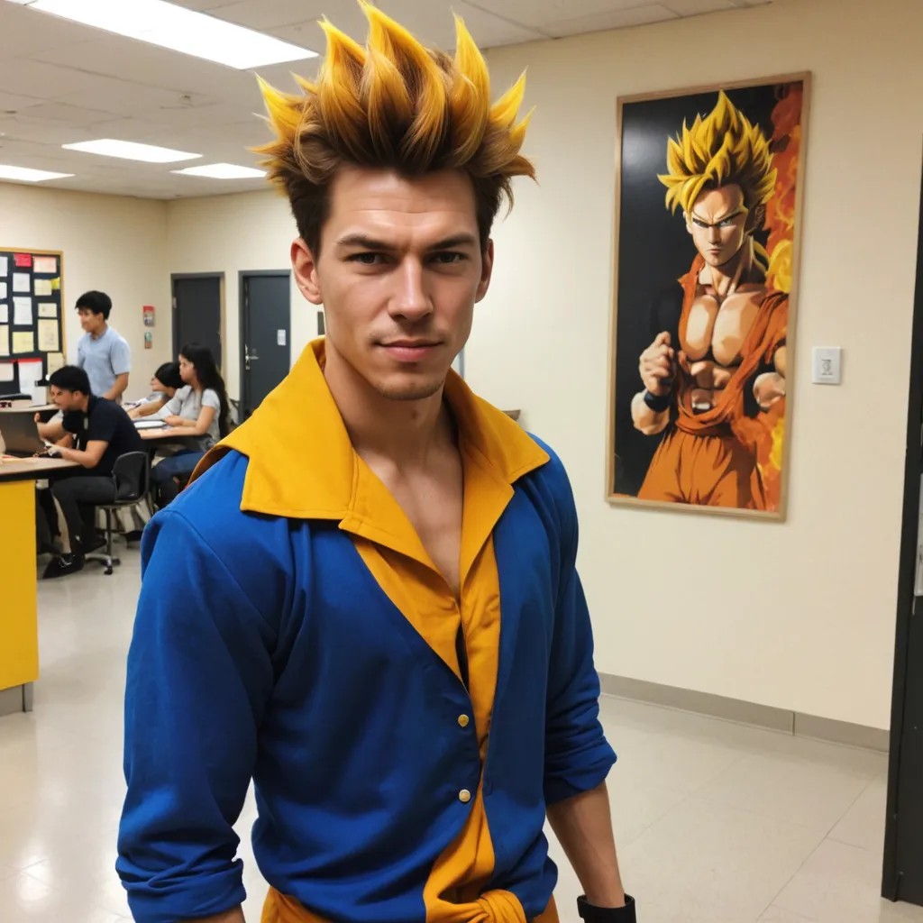 My Classmate Looking Like Super Saiyan Photo Style
