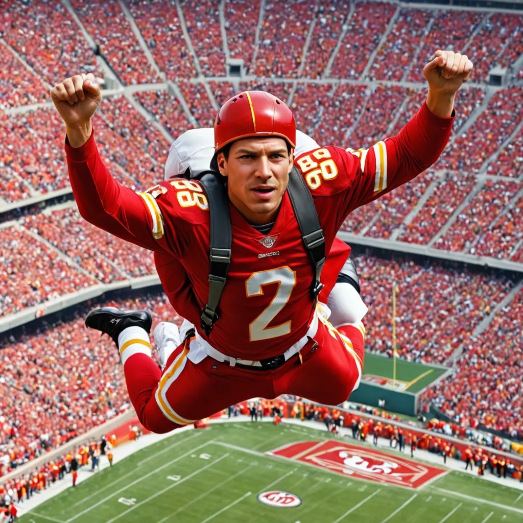 Parachuting into Arrowhead Stadium Photo Style