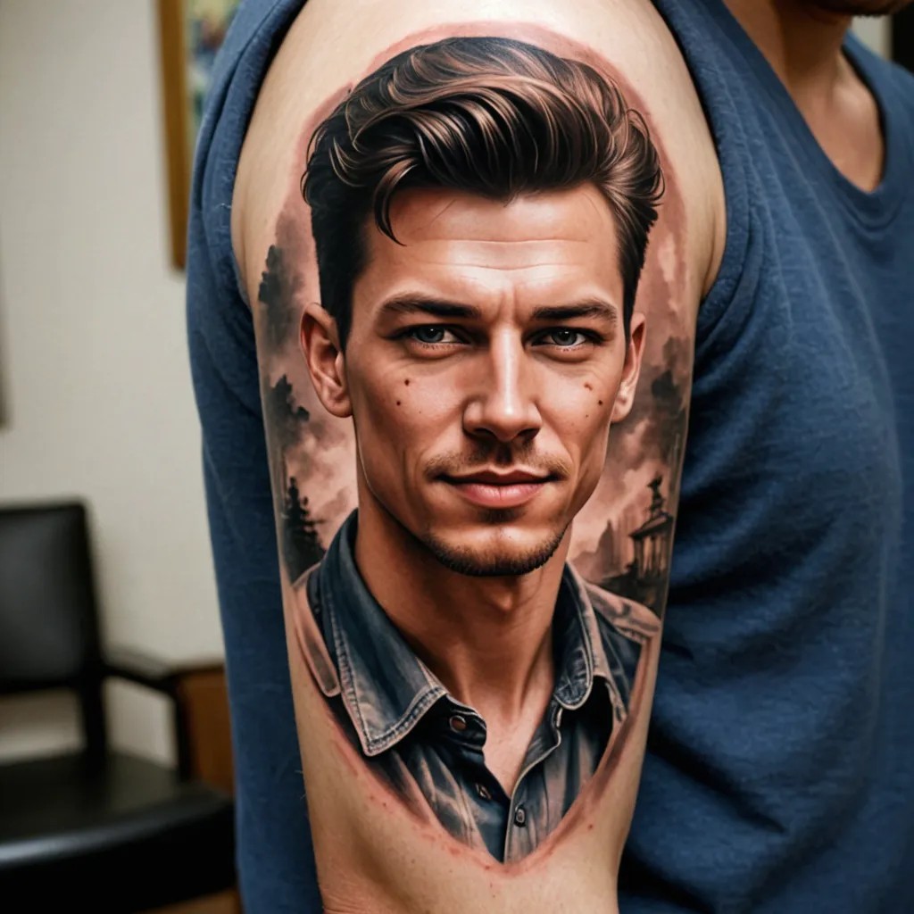 Converted Realistic Portrait Tattoo image