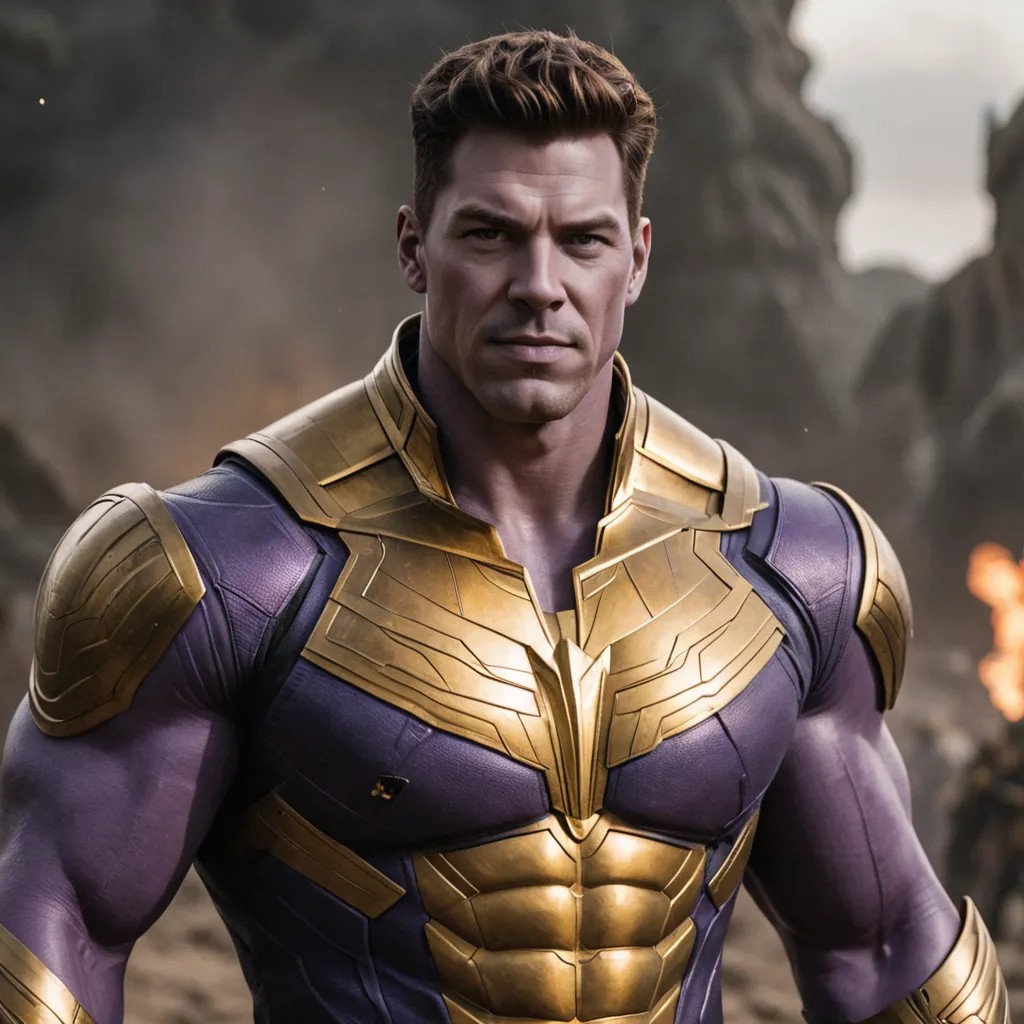 Thanos in Cool Form Photo Style