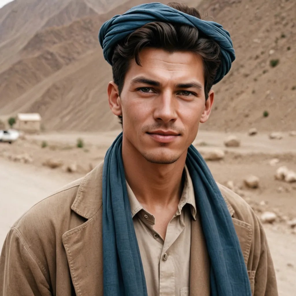 20 Year Old Man in Afghan Photo Style