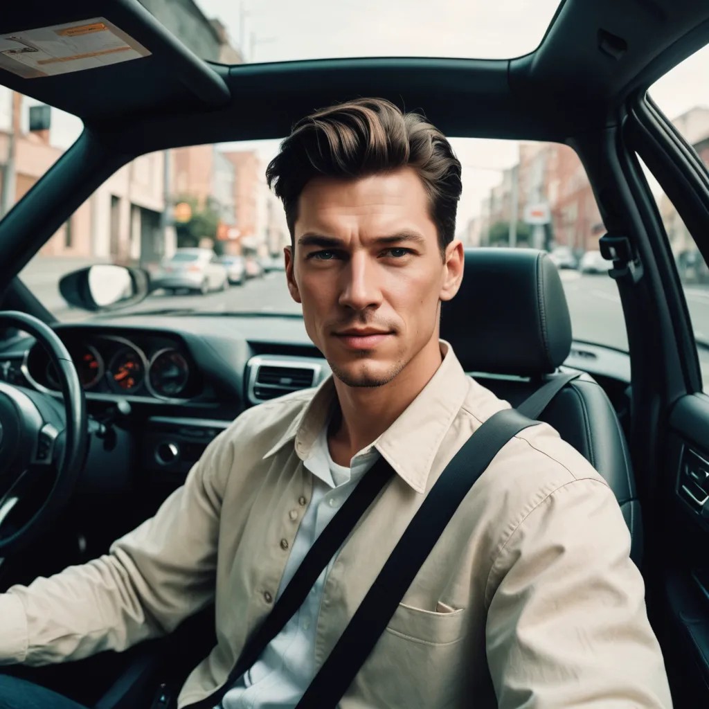 A Car with PS1 Graphics Photo Style