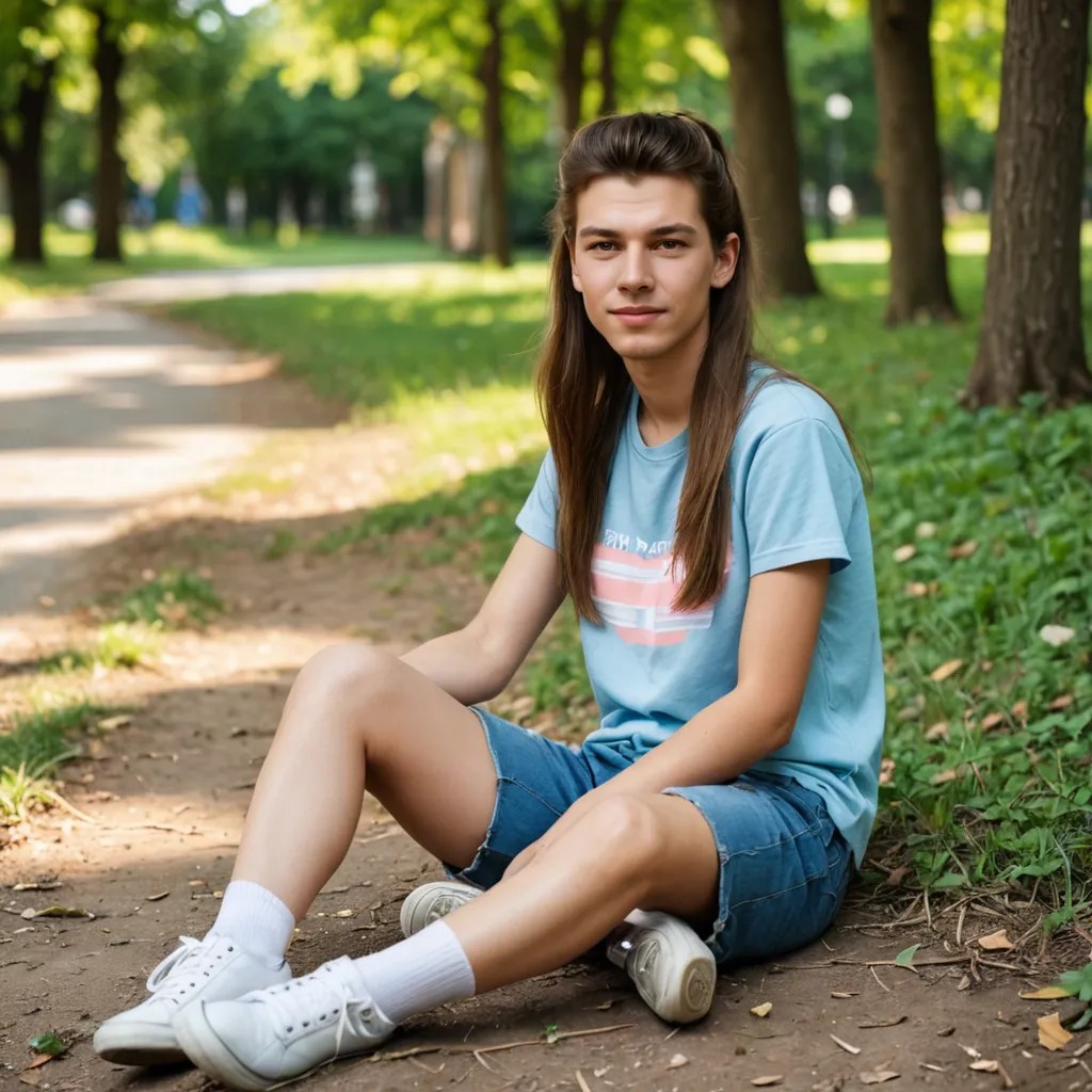 Converted A Teen Girl Sitting on the Ground image