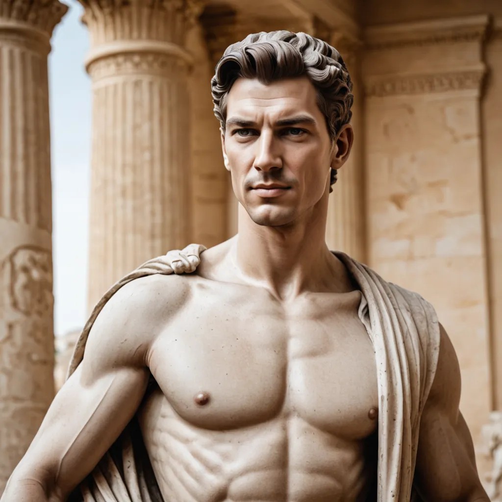 Ancient Greek Statue Photo Style