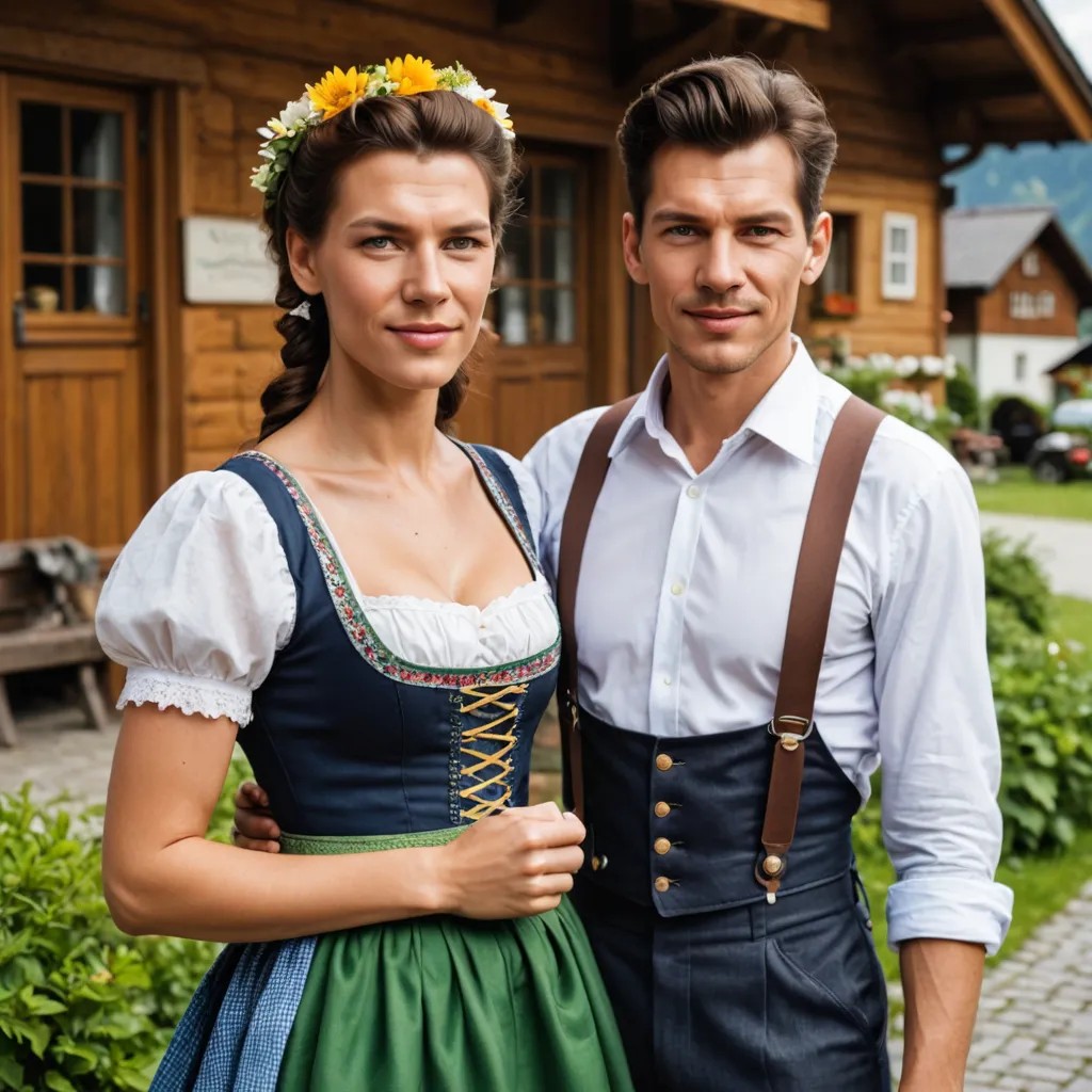 Bayern, Dirndl, Old Woman Photo Style